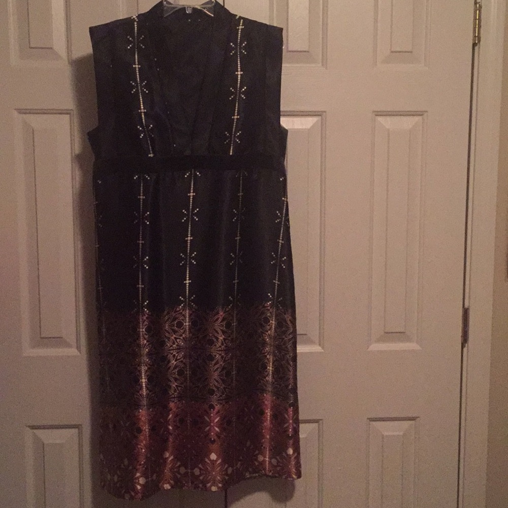 Black and gold dress